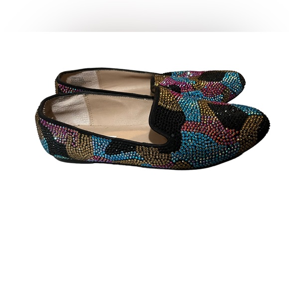 EUC Steve Madden Conncord Rainbow Rhinestone Sparkle Flats - Picture 4 of 8